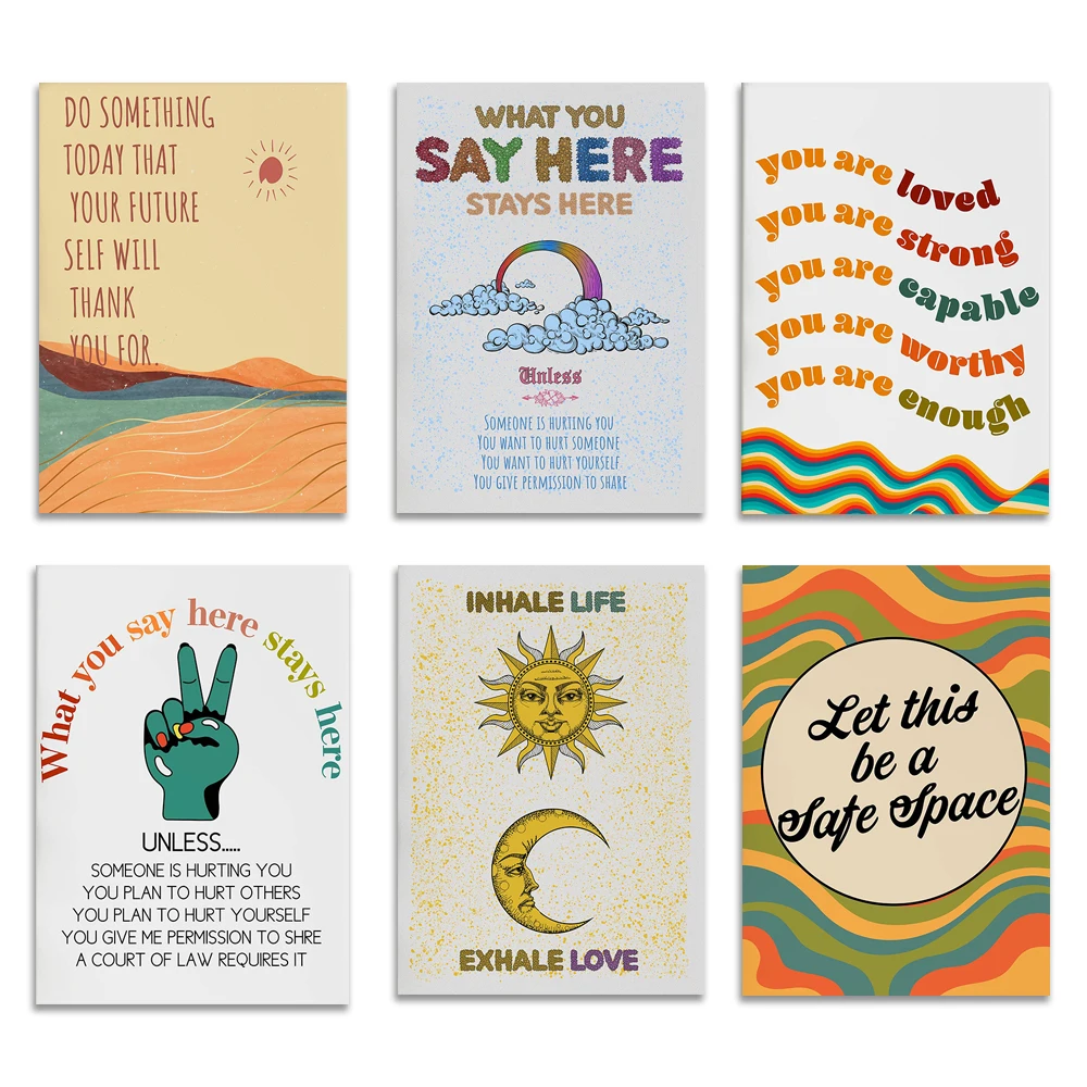 Health Wellness Office - Zelfzorg Mentale Gezondheid Therapie Posters en