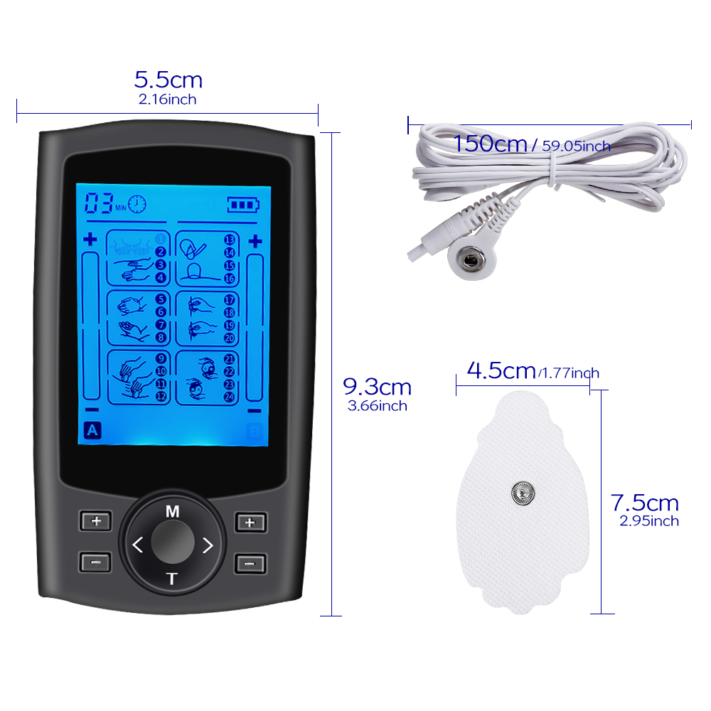 24 Modi Tientallen Massager EM - Tens Pain Relief Unit recensie en prijs